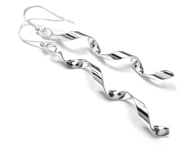Silver Earrings - Spiral