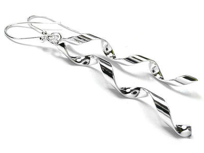 Silver Earrings - Spiral