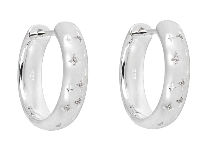 Silver Earrings - Starry Night