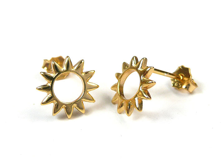 Silver Earrings - Sunburst