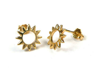 Silver Earrings - Sunburst