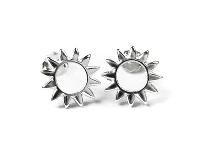Silver Earrings - Sunburst