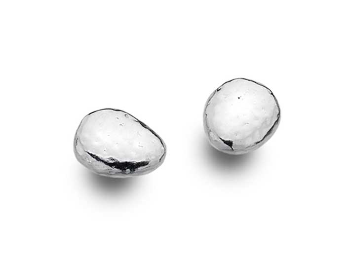 Silver Earrings - Pebble