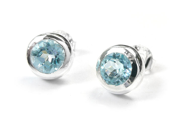 Silver Earrings - Topaz