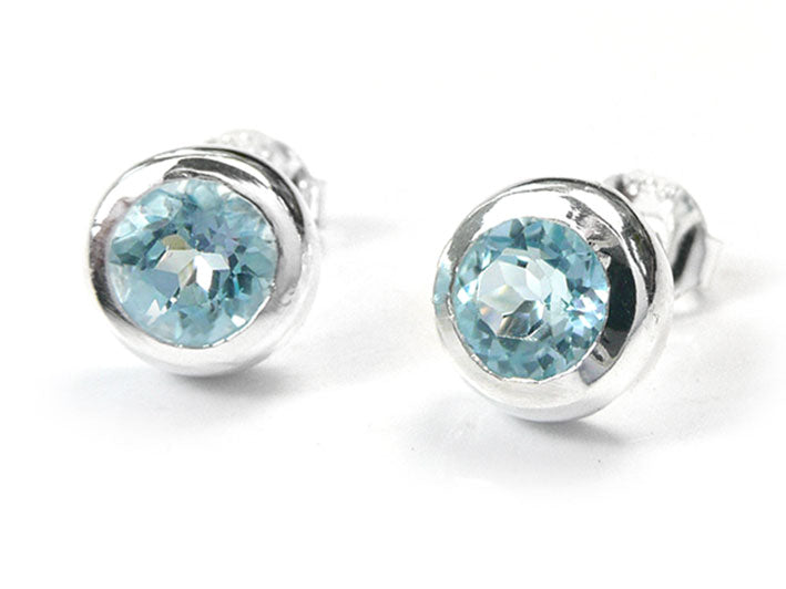 Silver Earrings - Topaz