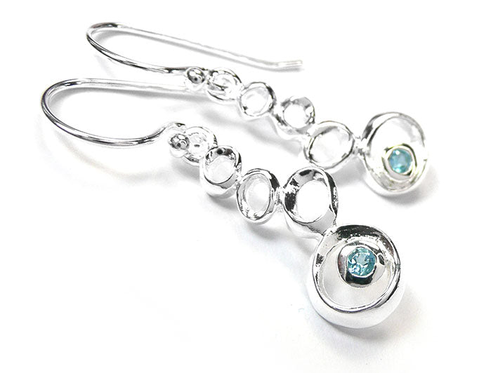 Silver Earrings - Topaz Bubbles