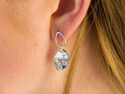 Silver Earrings - Topaz Shades