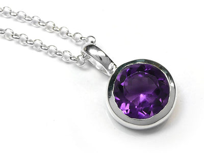 Silver Pendant - Amethyst