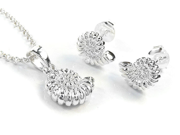 Silver Earrings - Ammonite