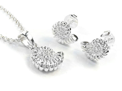 Silver Earrings - Ammonite