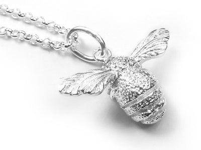 Silver Pendant - Bee
