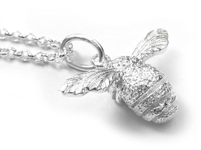 Silver Pendant - Bee