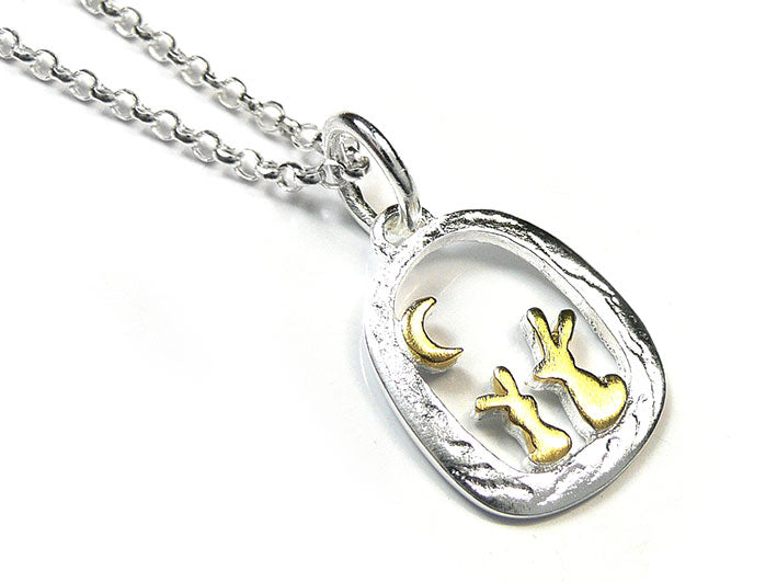 Silver Pendant - Bunny Love