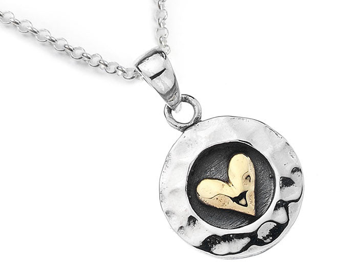 Silver Pendant - Captured Heart