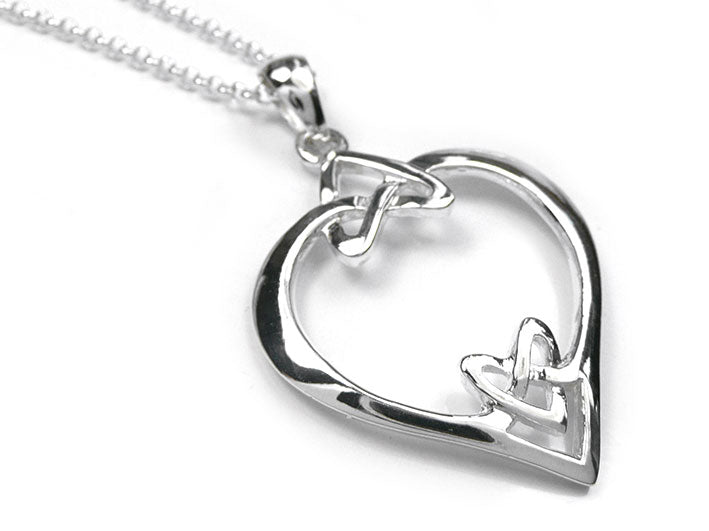 Silver Pendant - Celtic Heart Knots