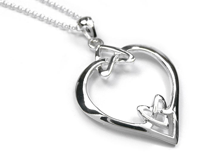 Silver Pendant - Celtic Heart Knots