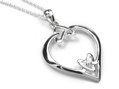 Silver Pendant - Celtic Heart Knots