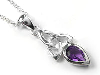 Silver Pendant - Celtic Trinity February