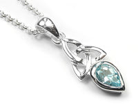 Silver Pendant - Celtic Trinity Topaz