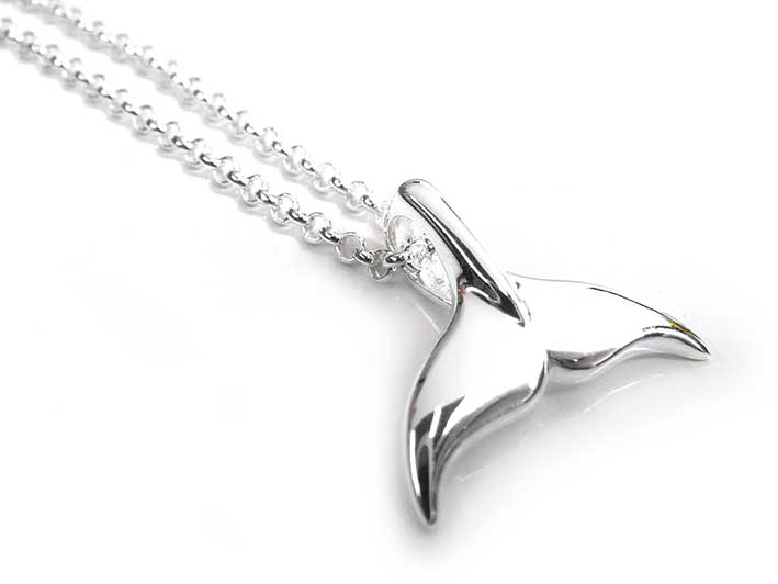 Silver Pendant - Dolphin Tail