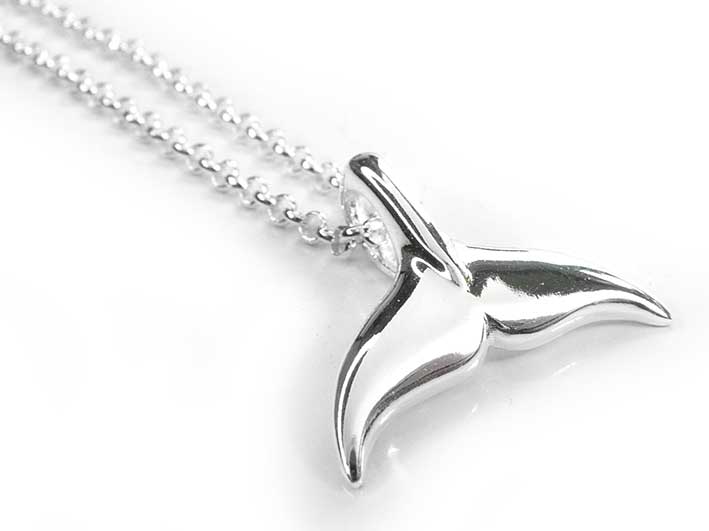 Silver Pendant - Dolphin Tail