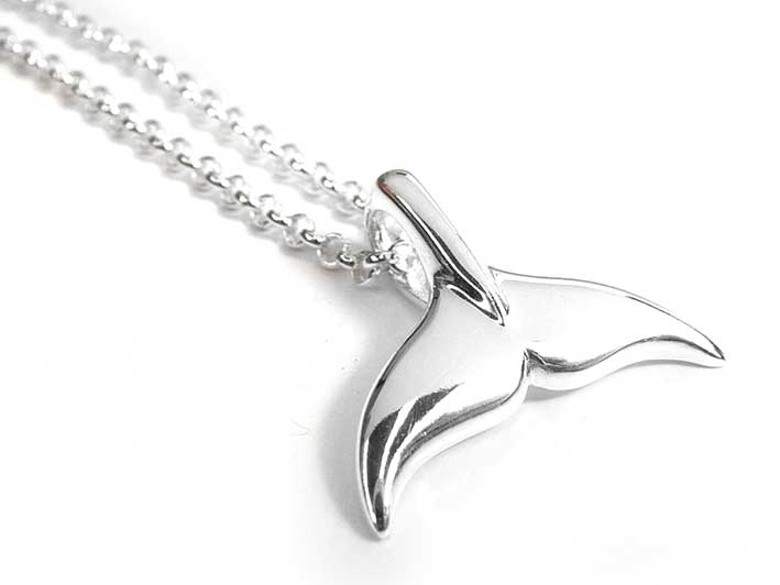 Silver Pendant - Dolphin Tail