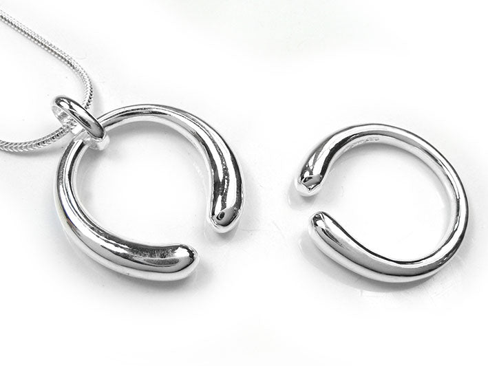 Silver Pendant - Fluid