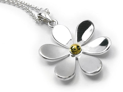 Silver Pendant - Large Flower
