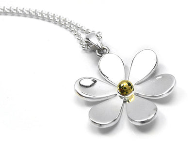Silver Pendant - Large Flower
