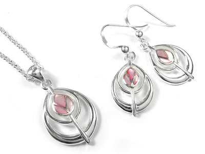 Silver Earrings - Mackintosh Tulip