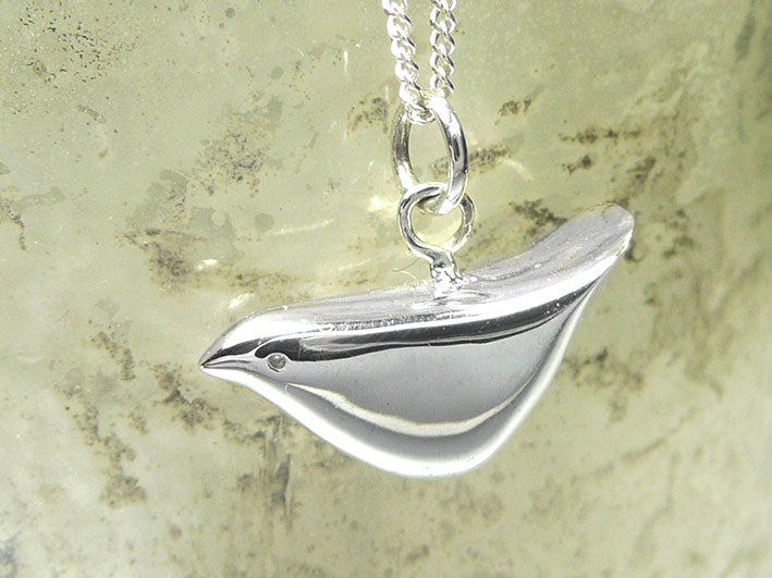 Silver Pendant - Mummy Bird