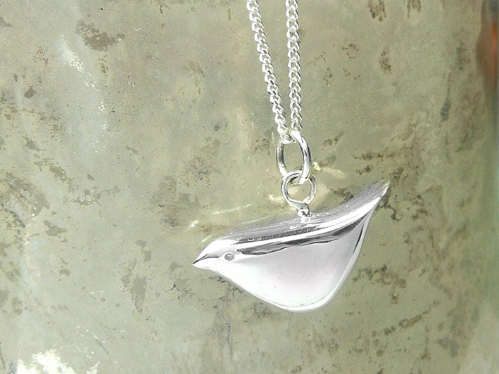 Silver Pendant - Mummy Bird