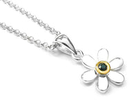 Silver Pendant - Pretty Daisy Sapphire