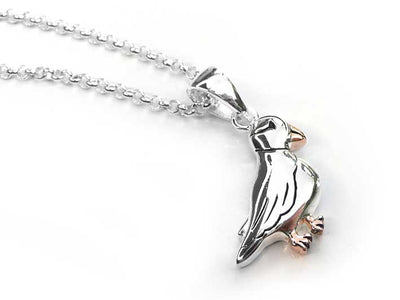 Silver Pendant - Puffin