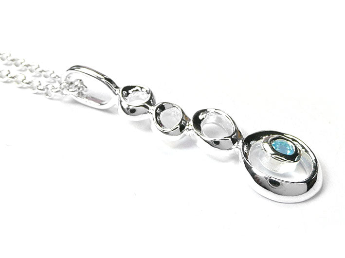 Silver Pendant - Topaz Bubbles