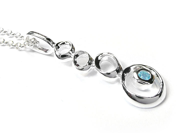 Silver Pendant - Topaz Bubbles