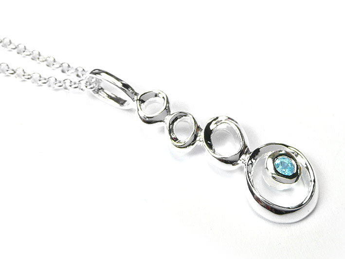 Silver Pendant - Topaz Bubbles