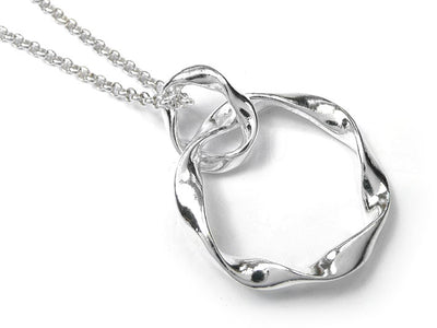 Silver Pendant - Twisted Rings