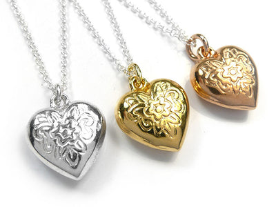 Silver Pendant - Vintage Heart