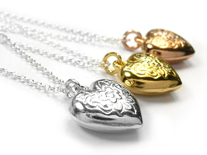 Silver Pendant - Vintage Heart