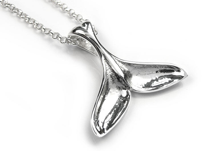 Silver Pendant - Whale Tail