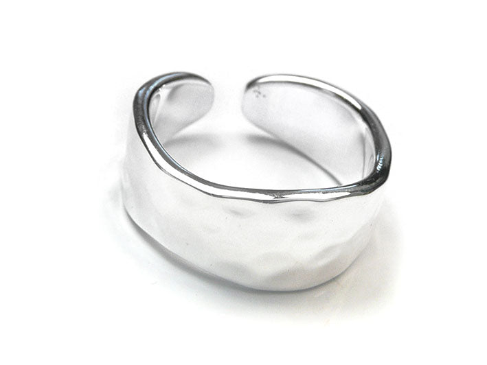 Silver Toe Ring - Rippled